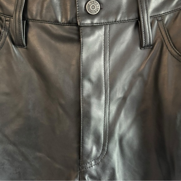 New! Madewell The Perfect Vintage Straight Jean: Faux Leather Edition - Picture 5 of 9